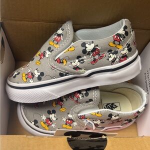 Disney Mickey Mouse Kids Slip-On Sneakers - Gray